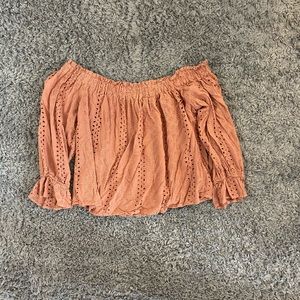 Off the shoulder crop top